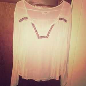 White Peasant Top